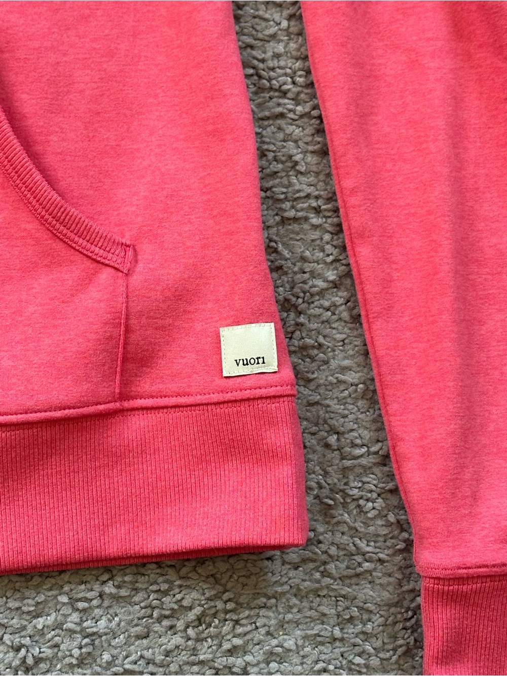 Vuori Halo Mini Full Zip Hoodie Pink Small - Picture 6 of 10